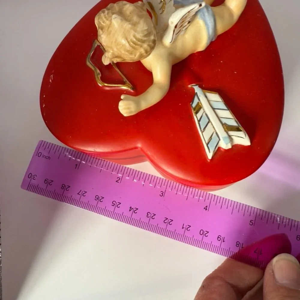 Lefton Cupid Heart Candy Dish‎